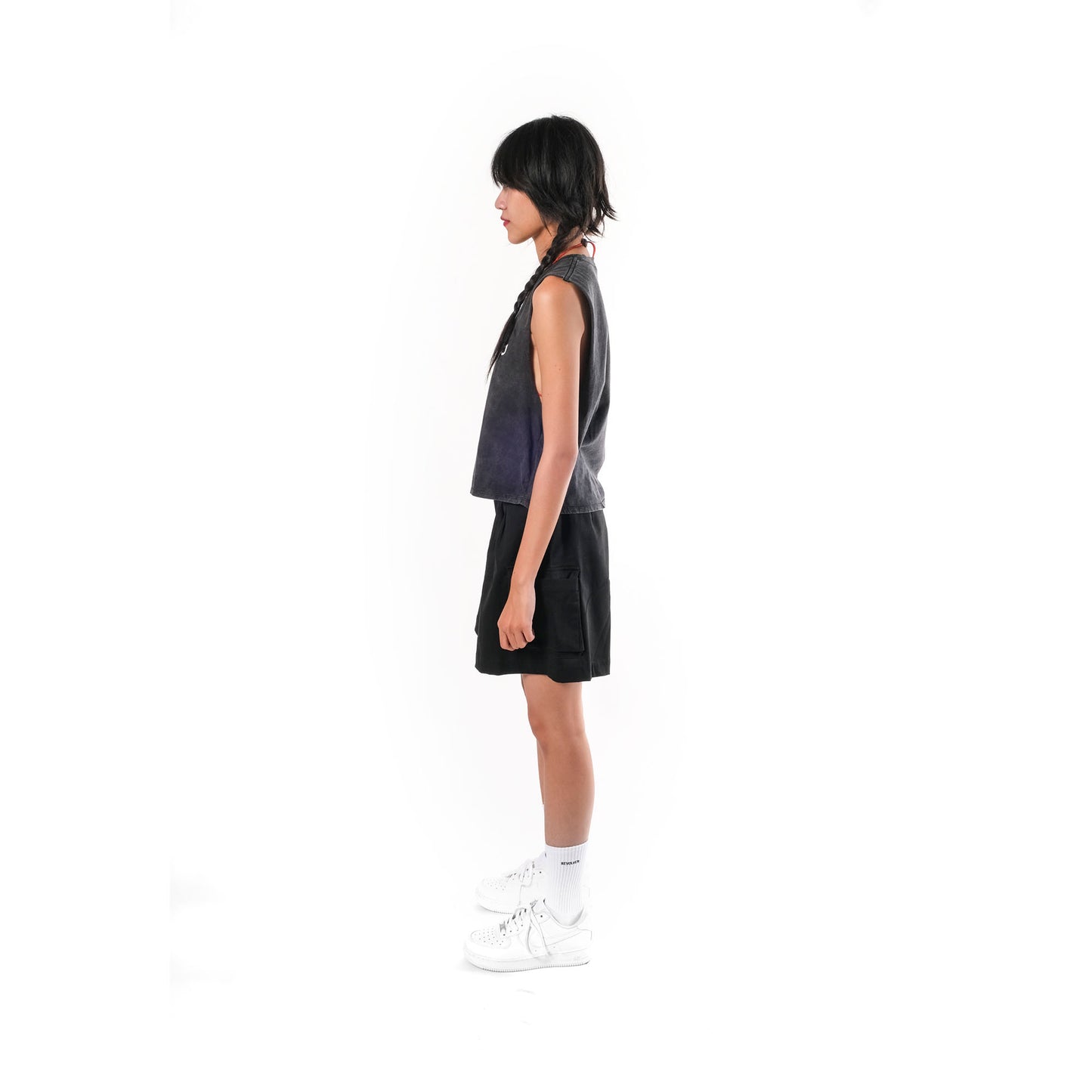 Revs Signature Women's Bleeding Hand Crop Singlet