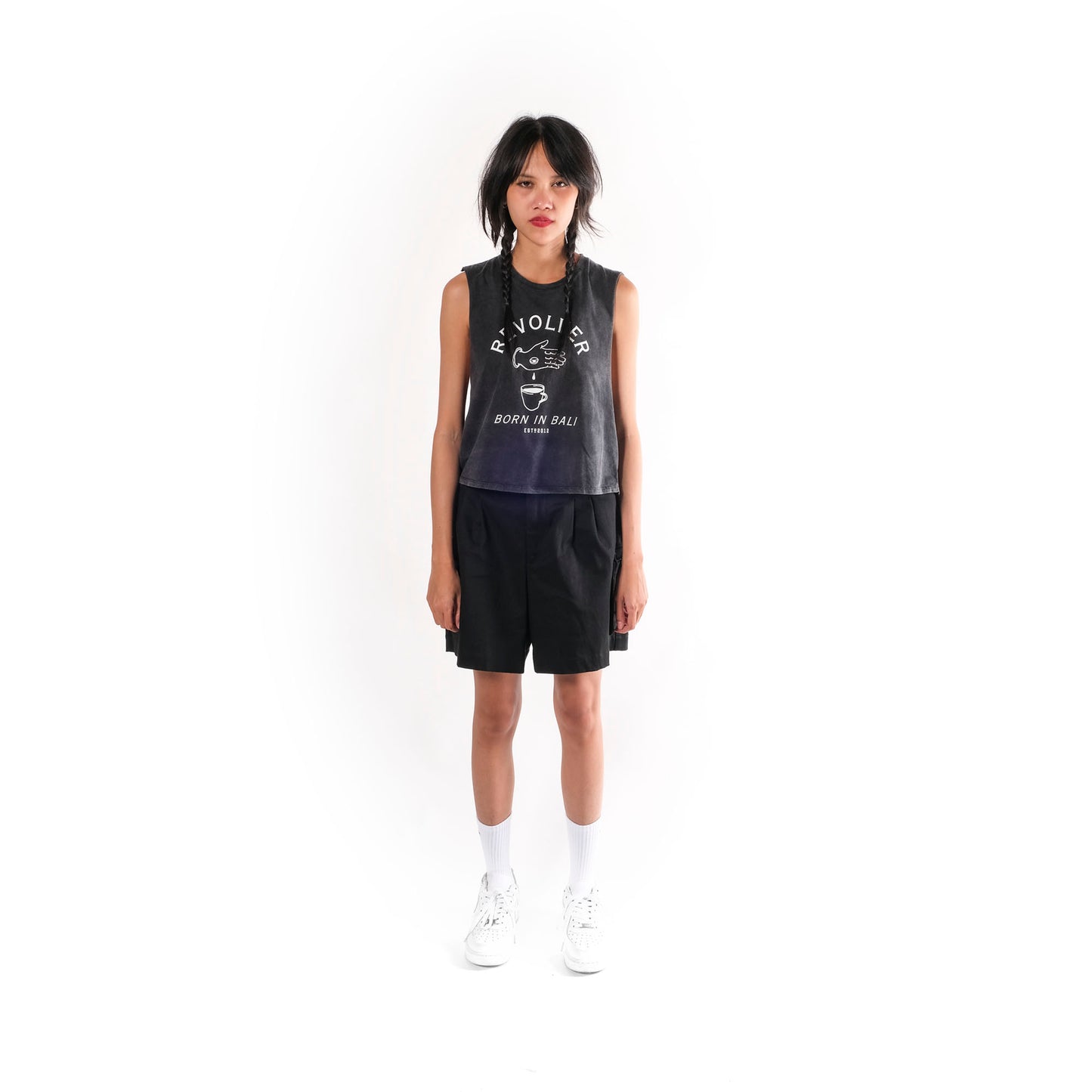 Revs Signature Women's Bleeding Hand Crop Singlet