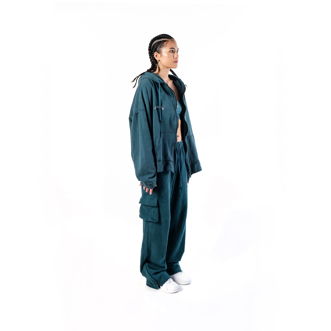 Evolve Zipper Hoodie Verdigris