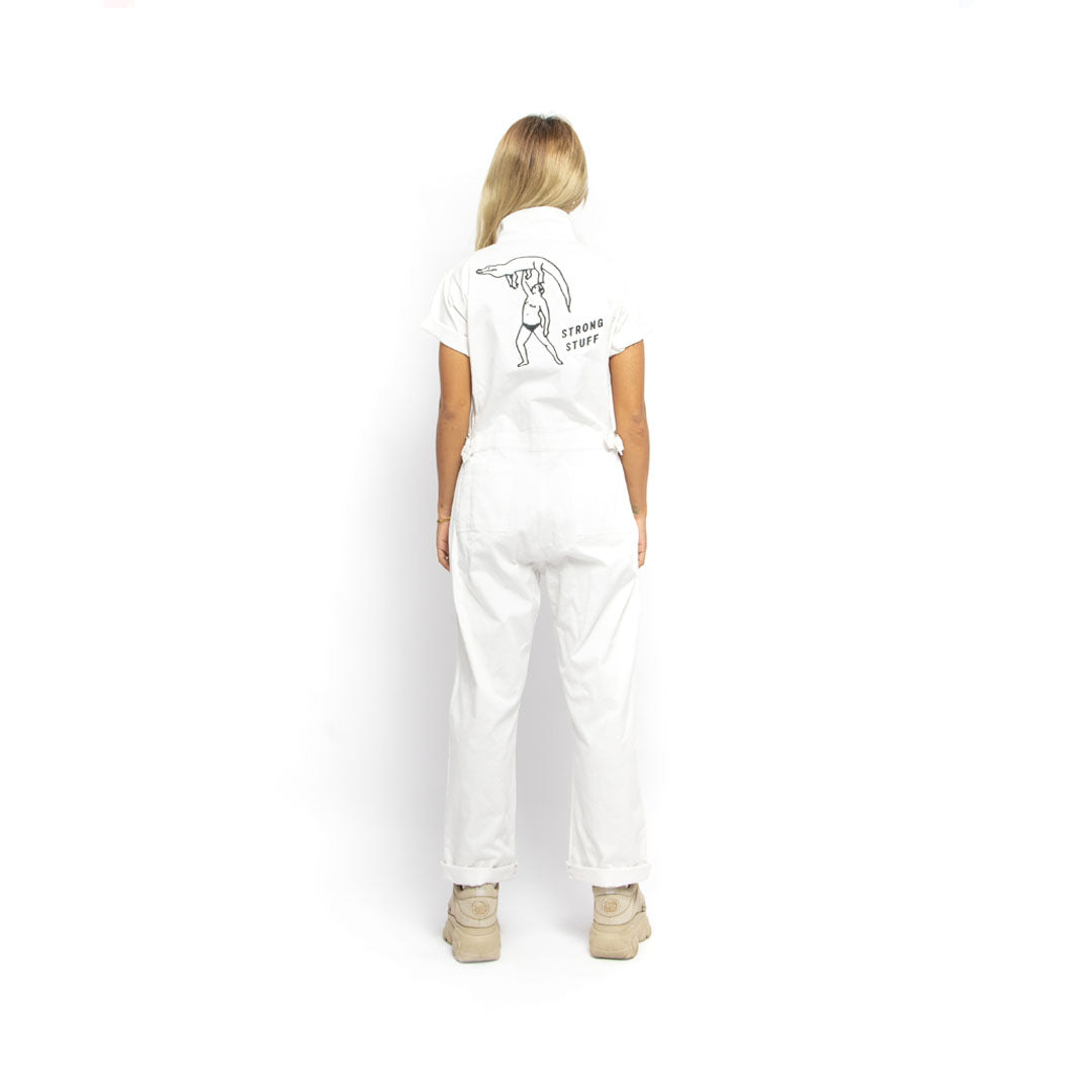 Revs Signature Long Jumpsuit White