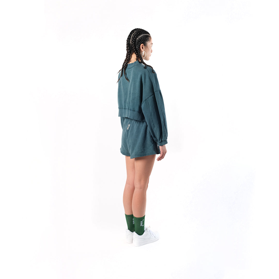 Evolve Crop Sweater Verdigris