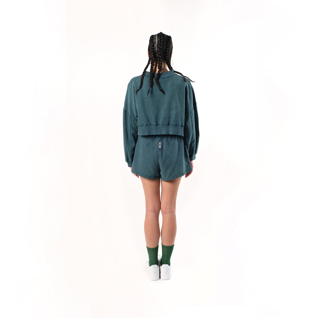 Evolve Crop Sweater Verdigris