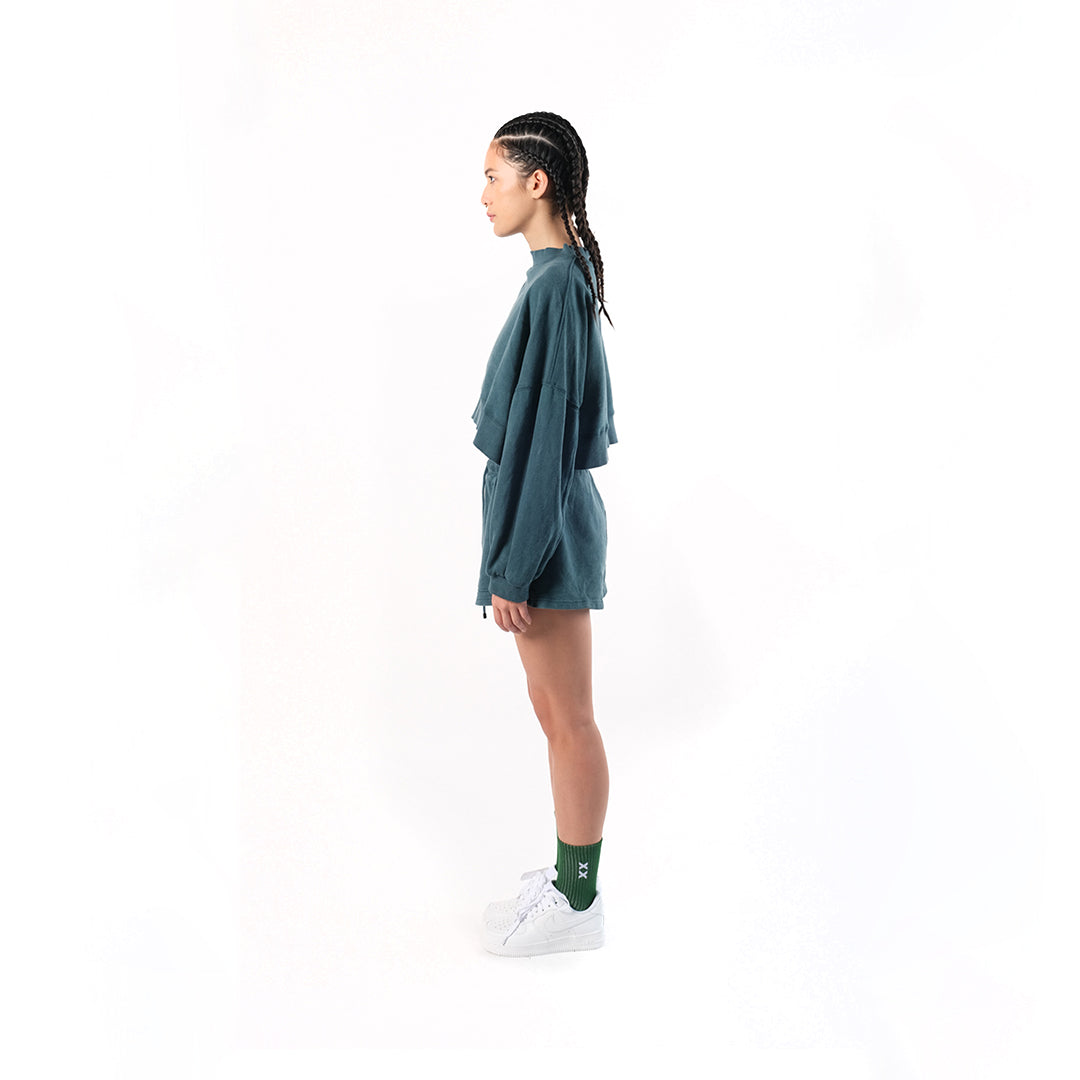 Evolve Crop Sweater Verdigris