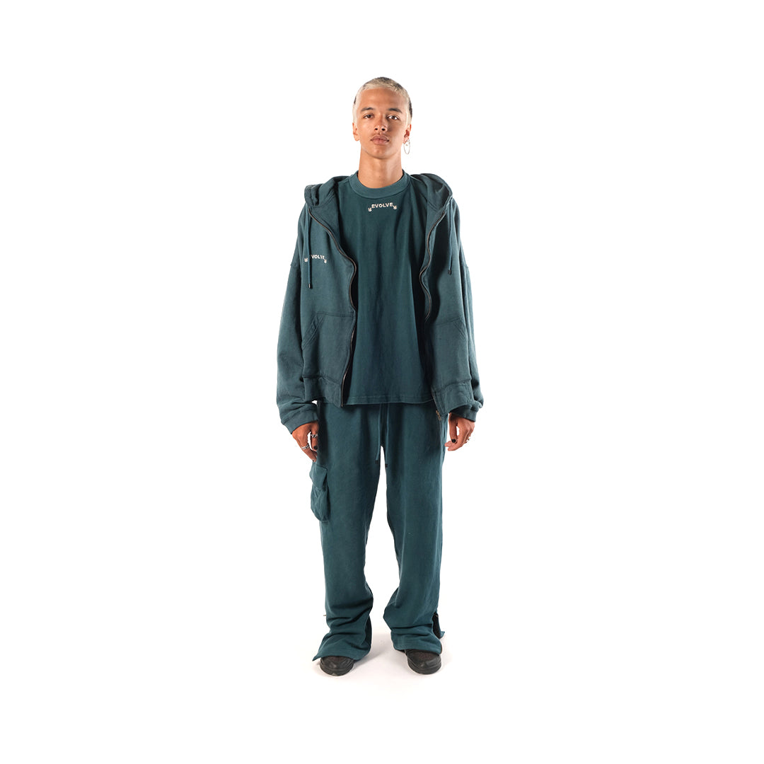Evolve Zipper Hoodie Verdigris