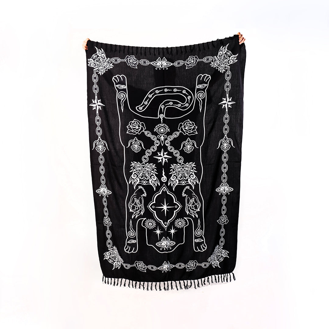 The Esoteric World X Revolver Tiger Tattoo Sarong Black