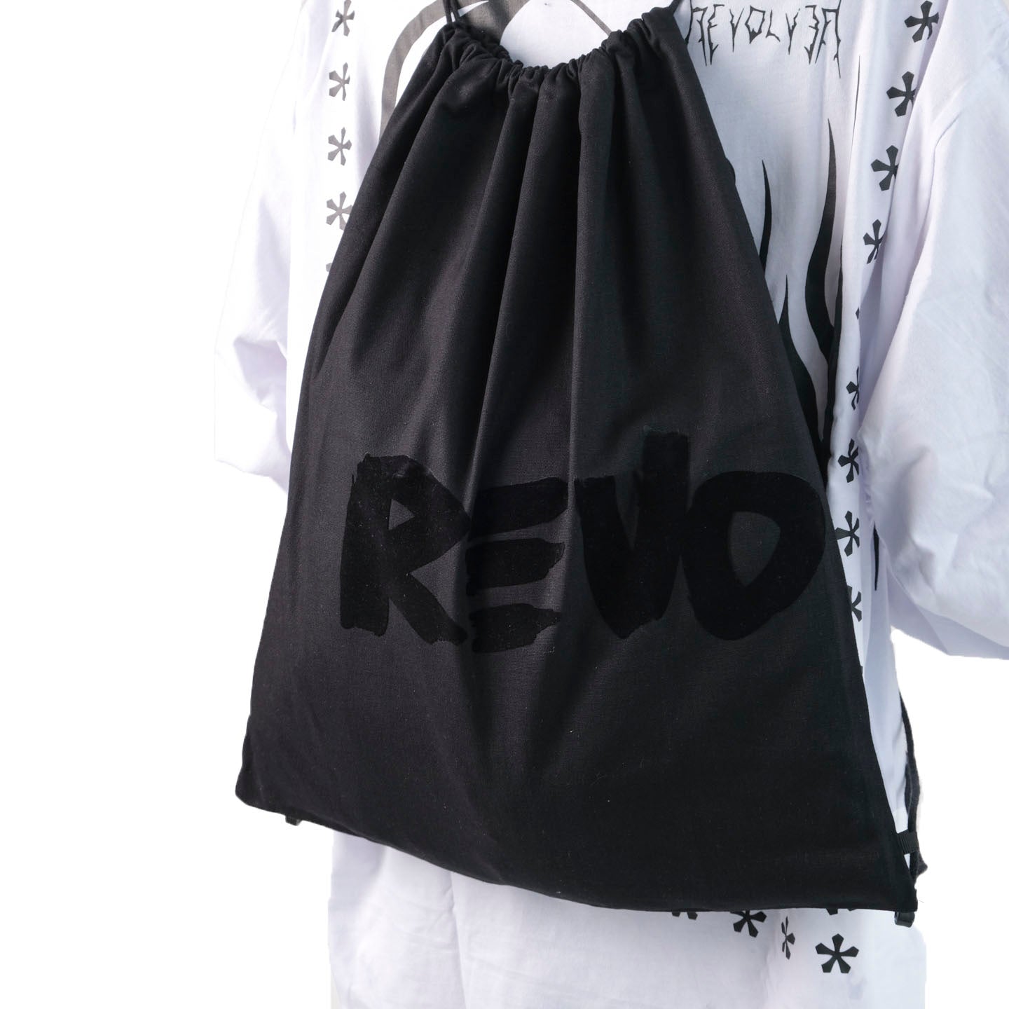 Revs Black Drawstring Bag